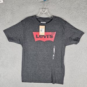Levi's T Shirt Mens Short Sleeve Graphic Gray Levi Logo Gray Shirt Small